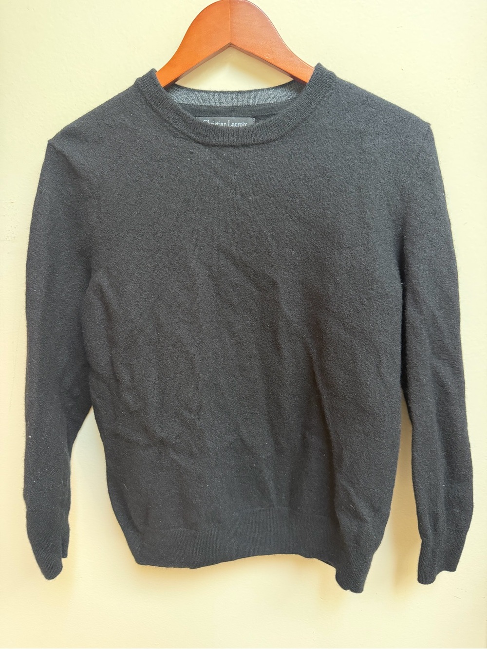Christian Lacroix Men's Black Crewneck Sweater